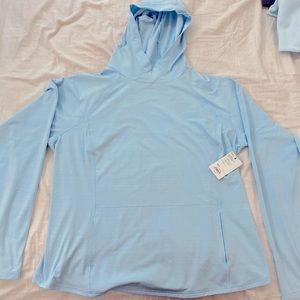 Light blue fila sport pullover hoodie